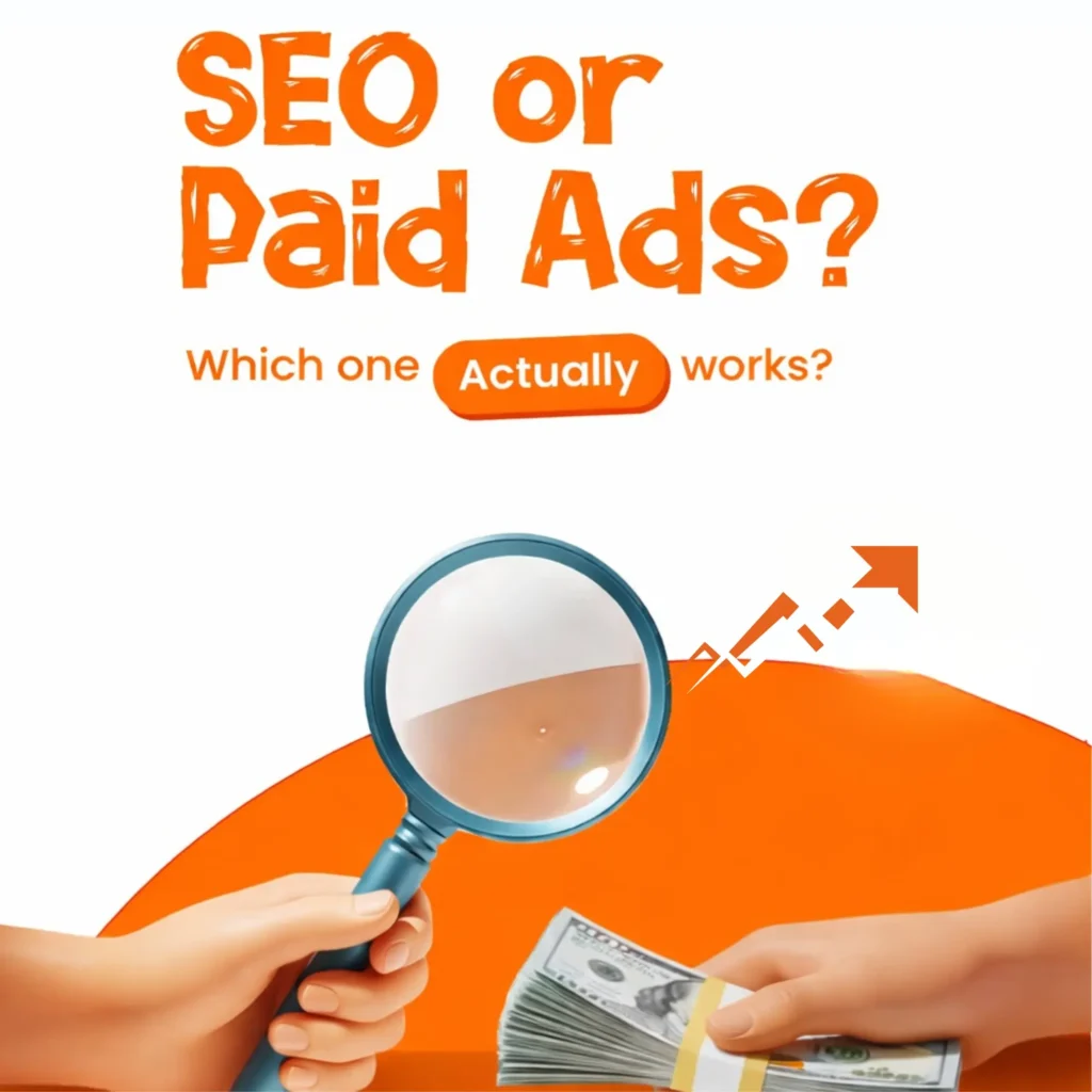 Digital marketing strategist in Bahrain comparing SEO and paid ads to determine the most effective strategy